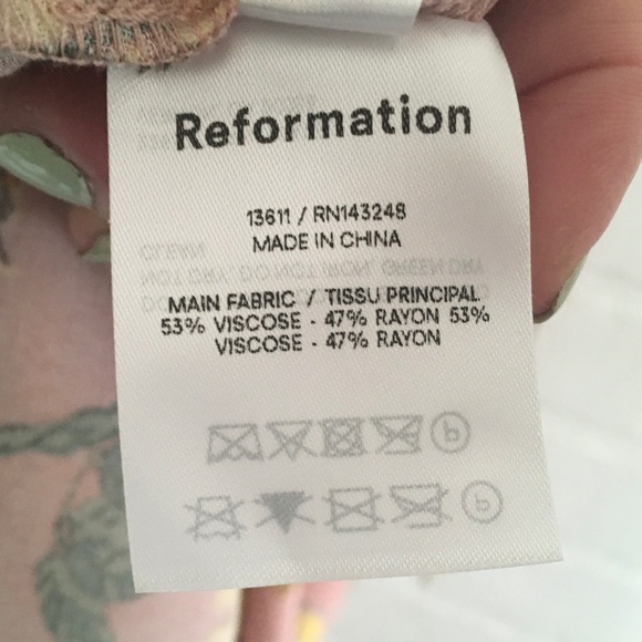 Reformation Midi Chianti Dress Blush Pink Conga Print Birds Floral Open back XS - Picture 11 of 16